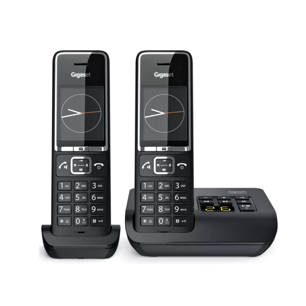 GIGASET Téléphone sans fil duo dect avec répondeur noir/argent - COMFORT-550A-DUO-BLK