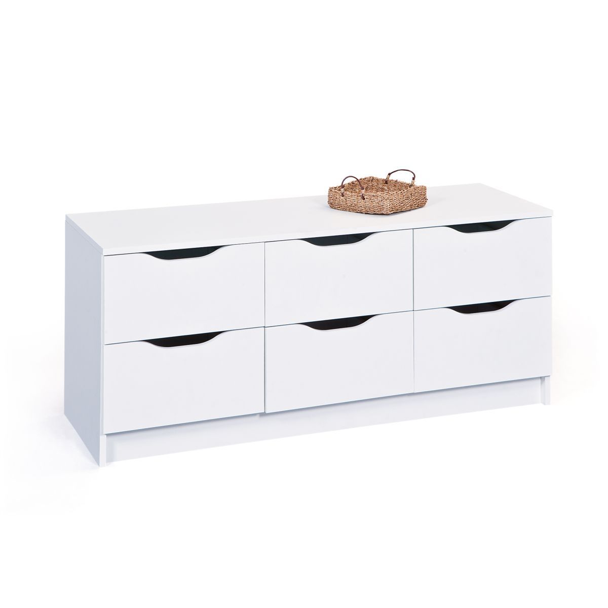 Commode meuble de rangement 6 tiroirs  FALONE