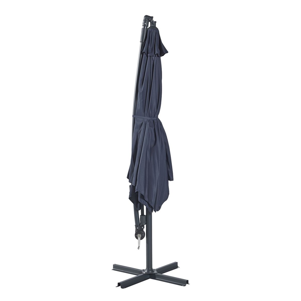 GARDENSTAR Parasol déporté rond D3 x H2.45 m gris bleuté  LEA