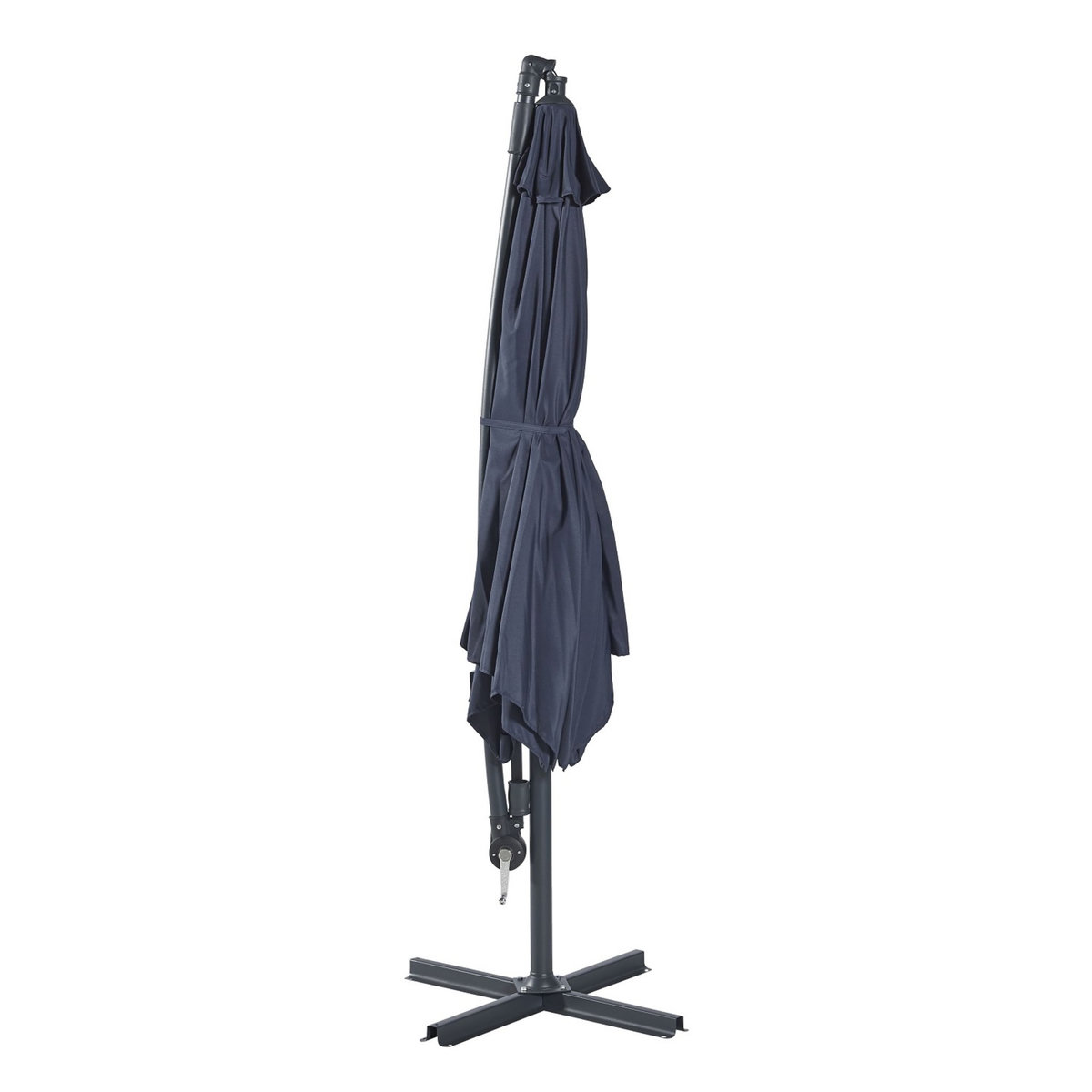 GARDENSTAR Parasol déporté rond D3 x H2.45 m gris bleuté  LEA