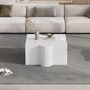 Voir la diapositive 4 : MERAX Table basse forme atypique blanc - 65x65 cm mdf