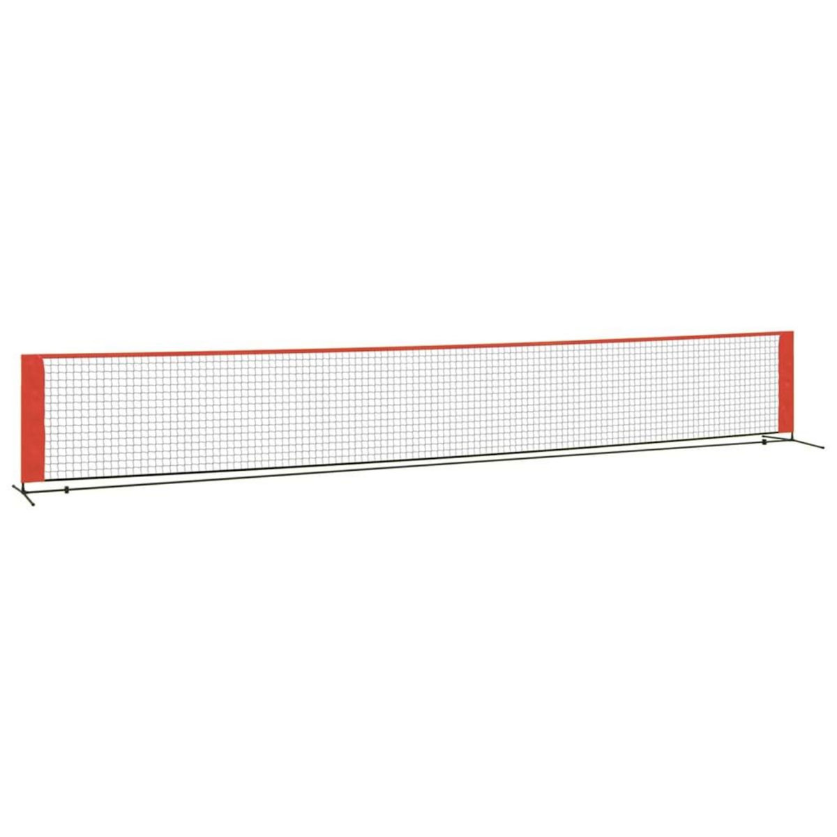 VIDAXL Filet de tennis Noir et rouge 600x100x87 cm Polyester