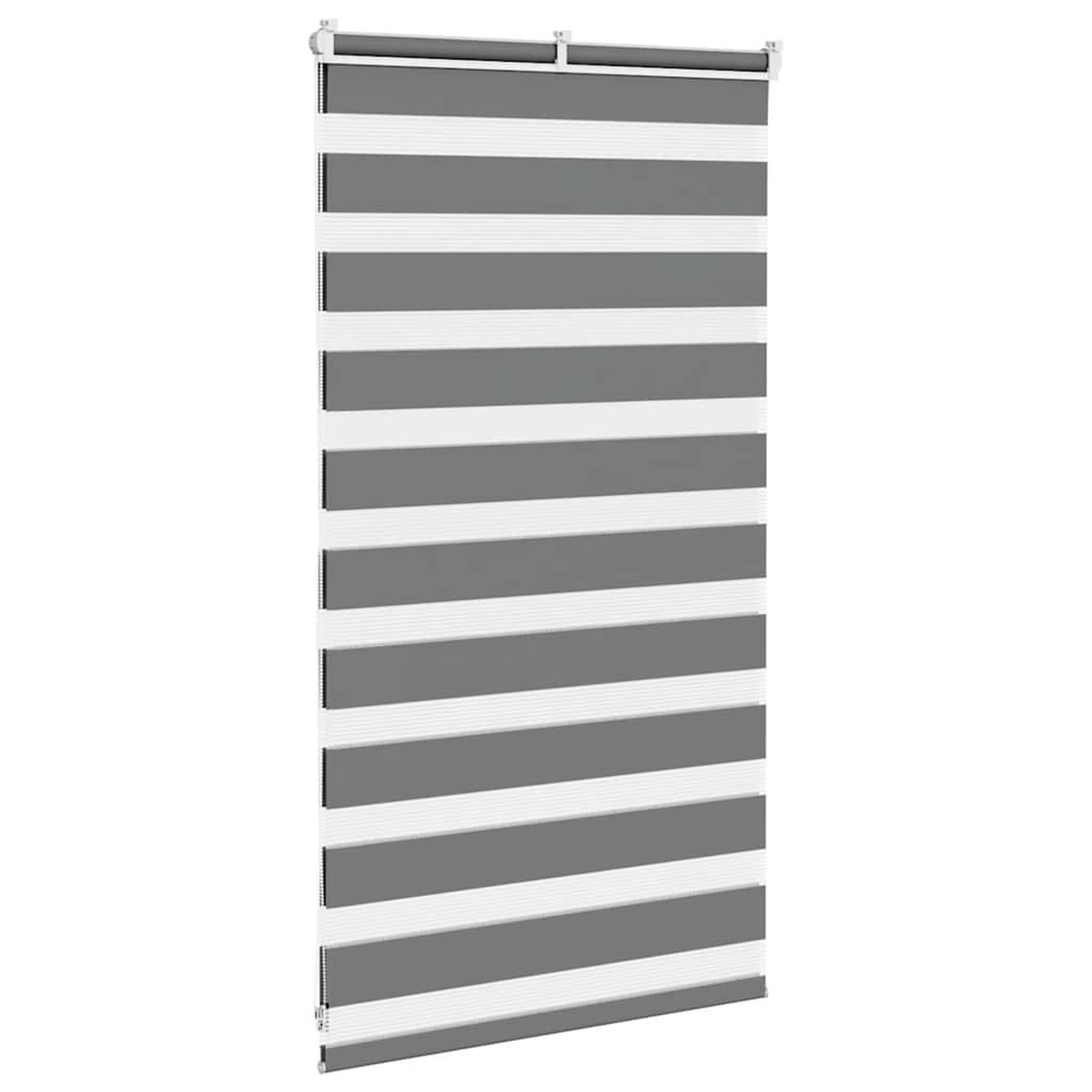 Voir la diapositive 4 : VIDAXL Store zebre gris fonce largeur du tissu 80,9 cm polyester