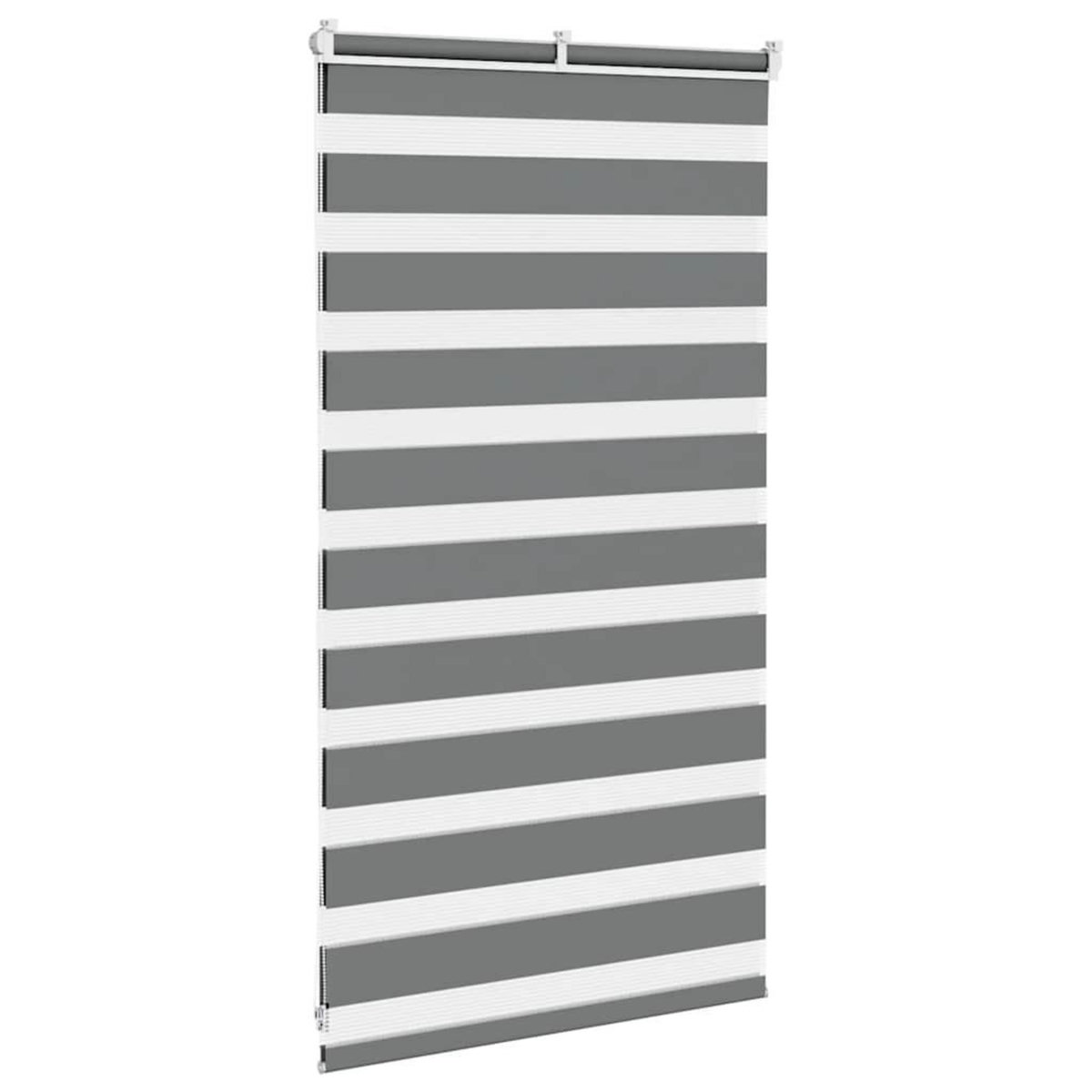 VIDAXL Store zebre gris fonce largeur du tissu 80,9 cm polyester