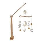 DOMIVA Mobile musical lune pour bébé Naturel 60x40 cm