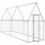 Voir la diapositive 3 : VIDAXL Cage pour poules argente 400x100x190 cm acier galvanise