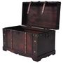 Voir la diapositive 3 : VIDAXL Coffre vintage de rangement bois 66 x 38 x 40 cm