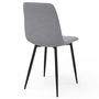 Voir la diapositive 4 : ID MARKET Lot de 6 chaises MIRA en tissu gris clair pour salle à manger