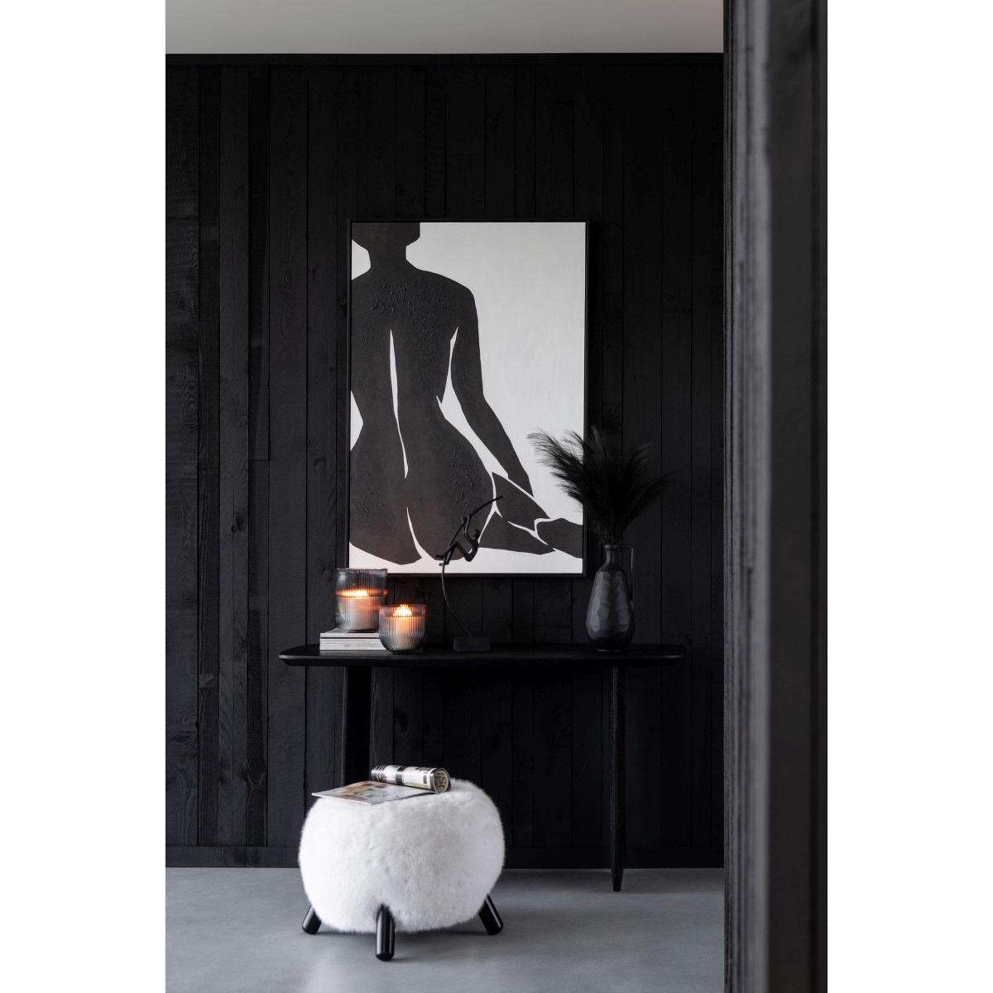 Voir la diapositive 6 : J-LINE Tableau déco  joy  83x123cm noir & blanc