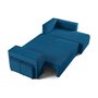 Voir la diapositive 2 : BEST MOBILIER Topaze - canapé d'angle réversible 4 places - convertible avec coffre, tablette et poufs - en velours côtelé