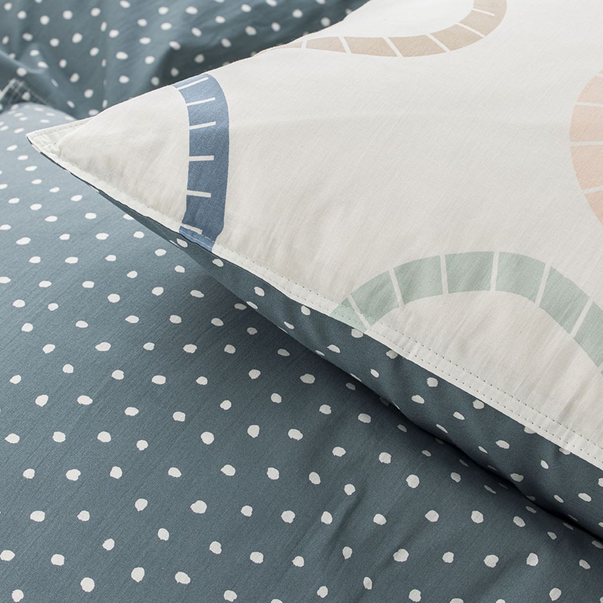 TODAY Parure housse de couette imprimé coton 57 fils GABIN