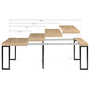 Voir la diapositive 4 : ID MARKET Table console extensible TORONTO 10 personnes 235 cm design industriel