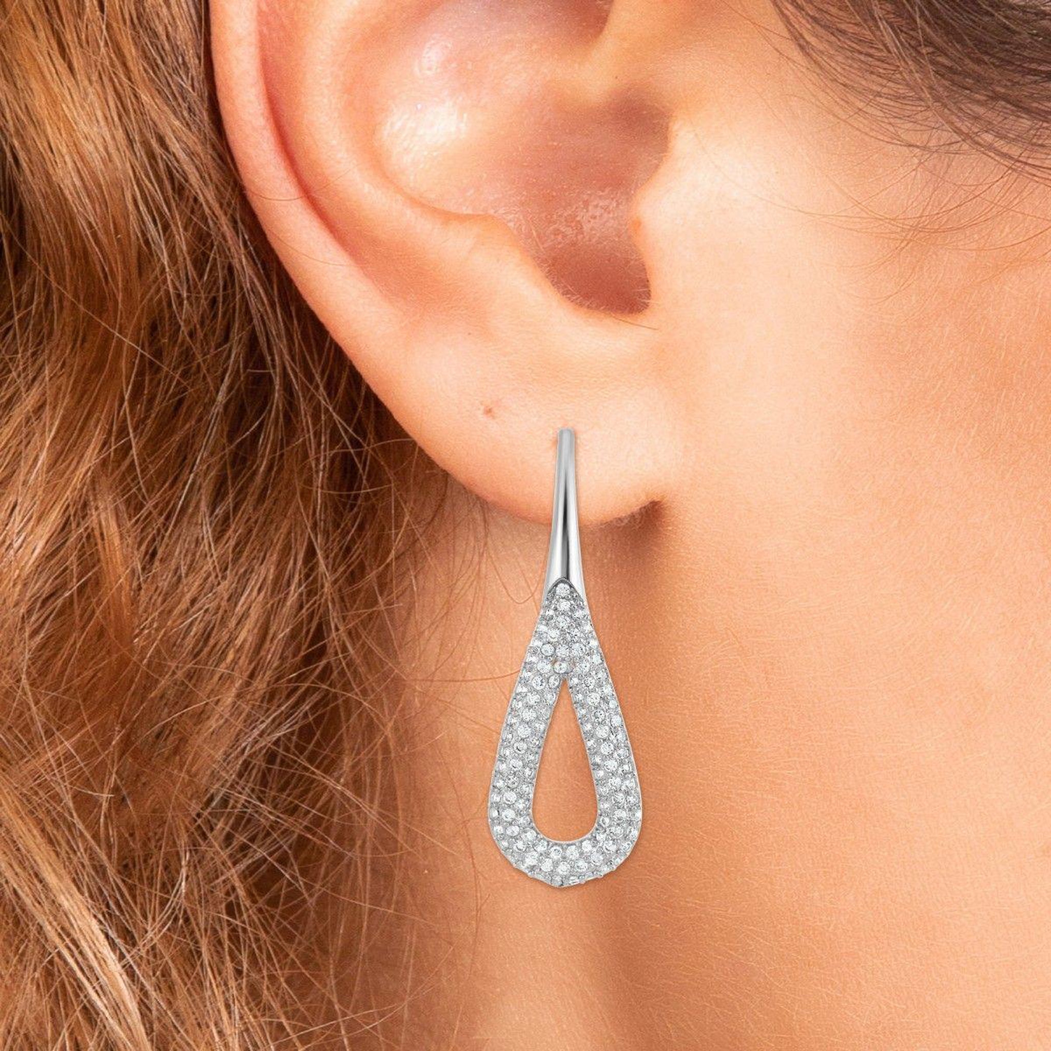 Voir la diapositive 2 : SC CRYSTAL Boucles d'oreilles SC Crystal ornées de Cristaux scintillants
