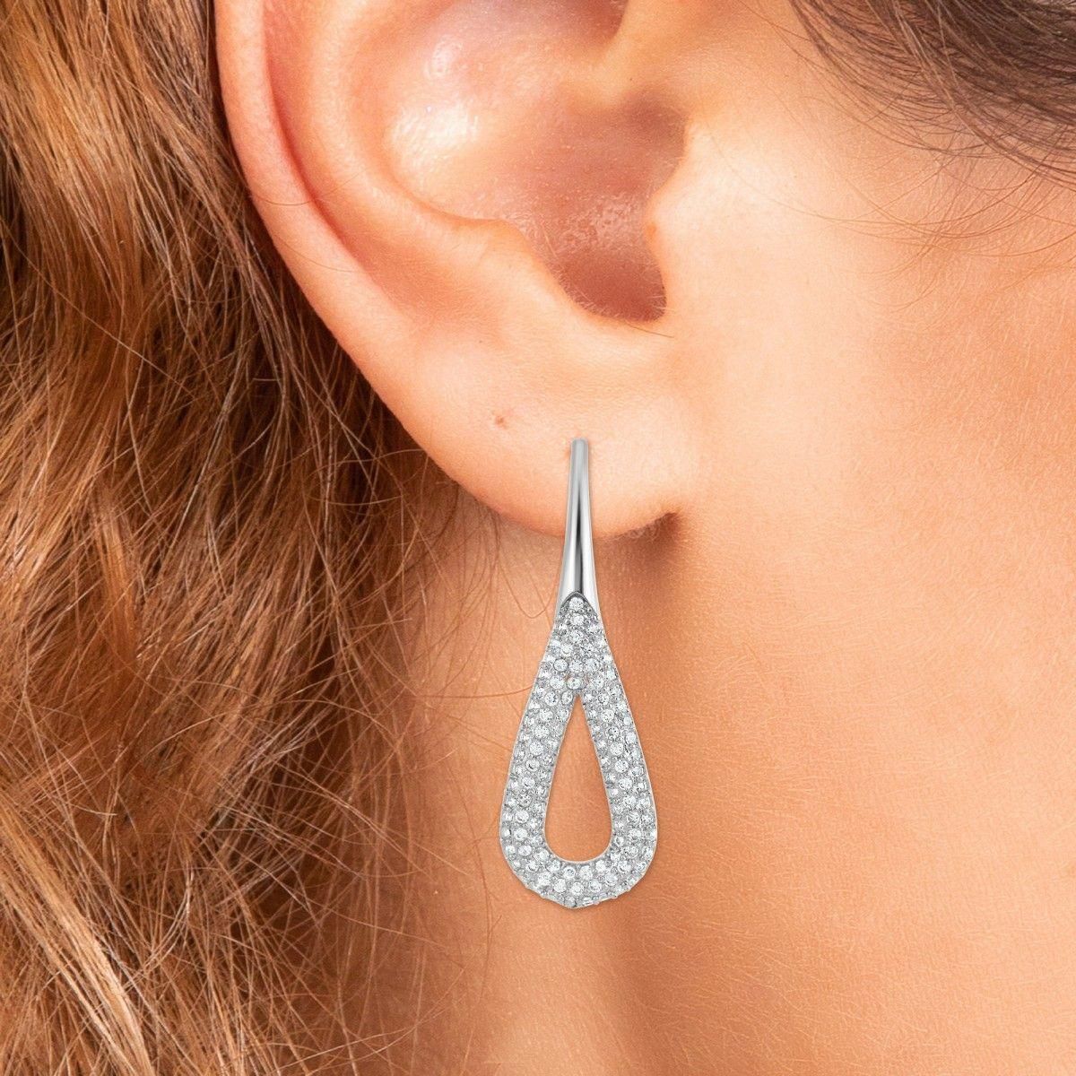 SC CRYSTAL Boucles d'oreilles SC Crystal ornées de Cristaux scintillants