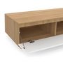 Voir la diapositive 6 : ID MARKET Table basse TOMI 110 cm avec porte façon hêtre et blanc