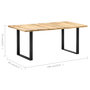 Voir la diapositive 6 : VIDAXL Table de salle a manger 180x90x76 cm bois de manguier massif