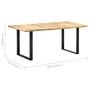 Voir la diapositive 6 : VIDAXL Table de salle a manger 180x90x76 cm bois de manguier massif