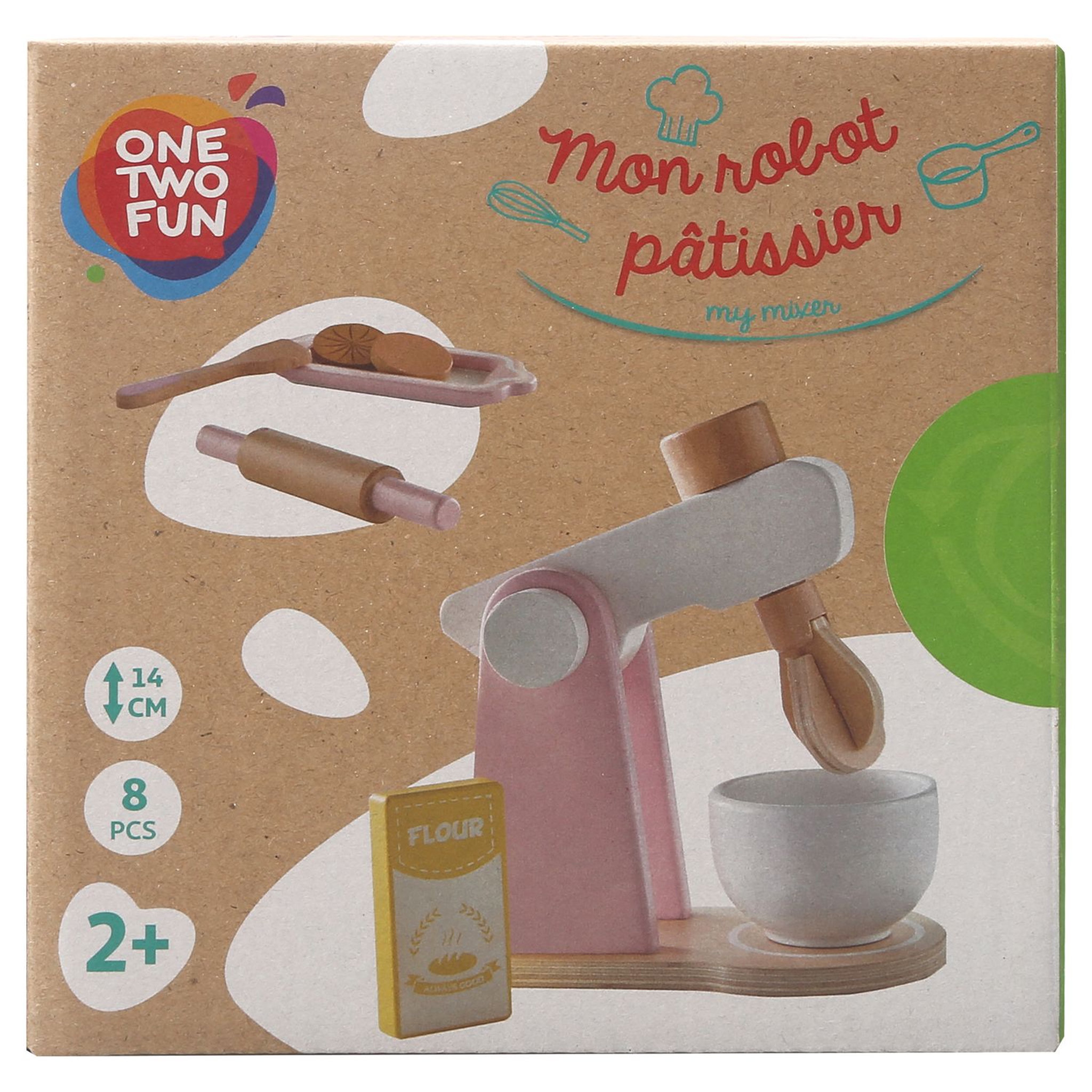 Voir la diapositive 2 : One Two Fun Mon robot pâtissier en bois
