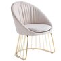 Voir la diapositive 1 : Paris Prix Chaise Design en Tissu  Mayra  84cm Beige