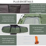 Voir la diapositive 6 : OUTSUNNY Tente pop up montage instantané - tente de camping 3-4 pers.  - 2 grandes portes - dim. 2,6L x 2,6l x 1,5H m fibre verre polyester oxford vert gris