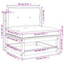 Voir la diapositive 6 : VIDAXL Canape de jardin sans accoudoirs coussins bois massif douglas