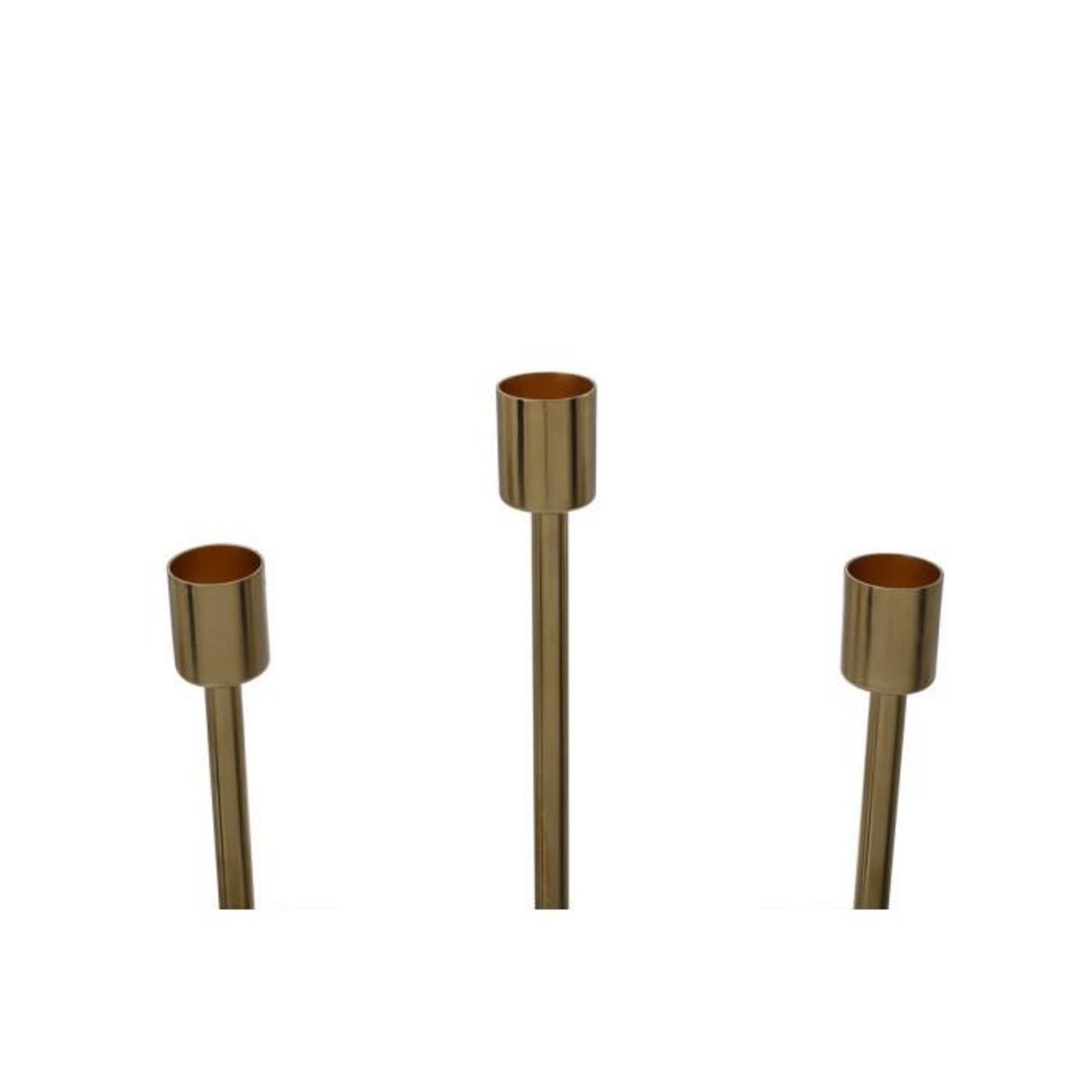 Paris Prix Bougeoir Design en Métal  Limo  40cm Vert & Or