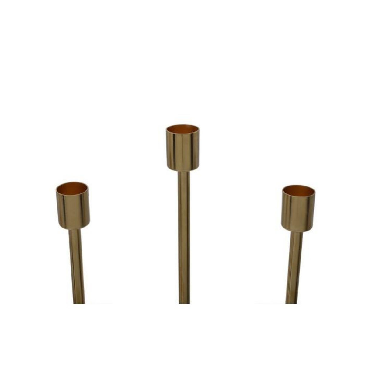 Paris Prix Bougeoir Design en Métal  Limo  40cm Vert & Or