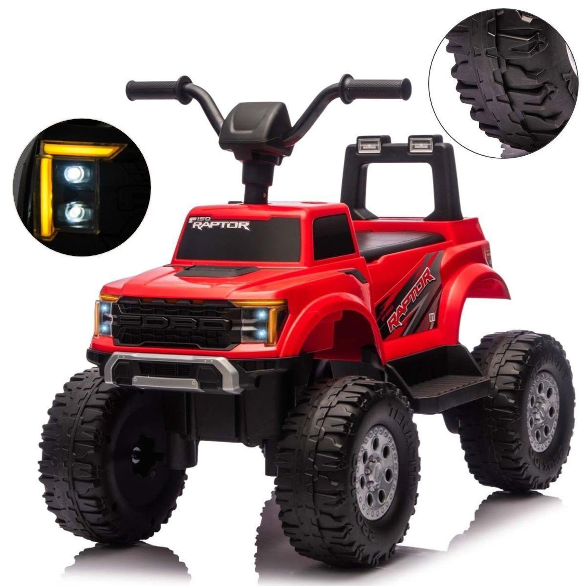 MILLY MALLY Voiture électrique  ford f-150 raptor rouge - 2 moteurs