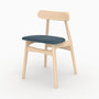 Voir la diapositive 5 : Rendez vous déco Lot de 2 chaises en tissu bleu et bois d'hévéa-Lisette