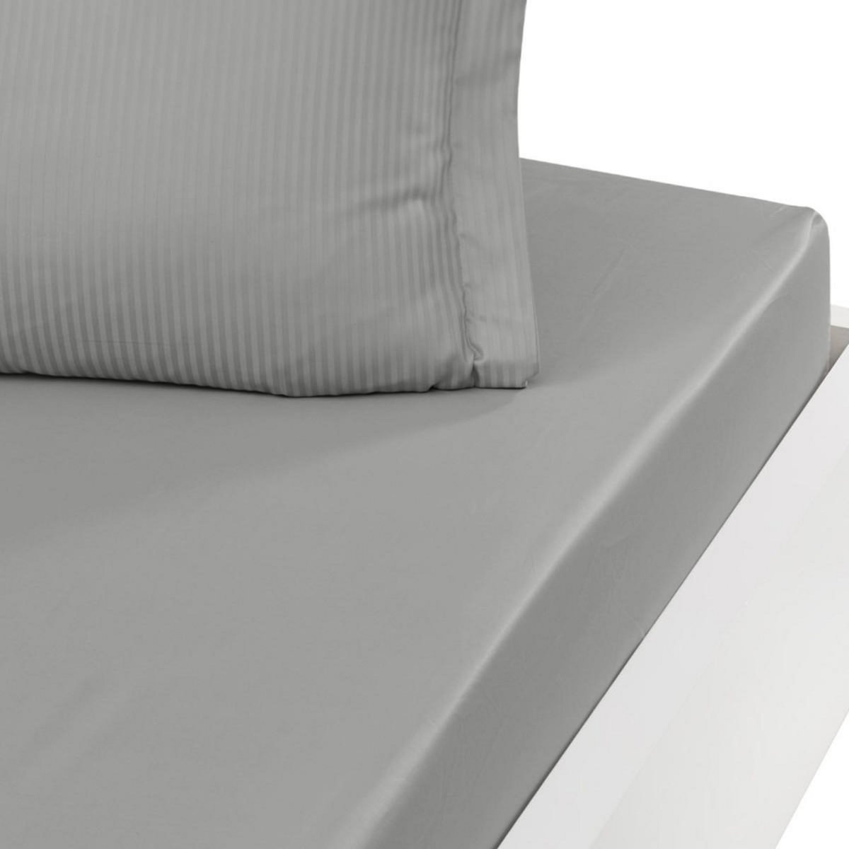 Sensei Maison Drap housse uni satin de coton bonnet 30 cm VERSALUXE