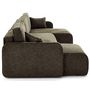 Voir la diapositive 5 : LISA DESIGN Apolline - canapé panoramique en u 7 places convertible avec coffres en tissu moucheté