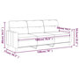 Voir la diapositive 6 : VIDAXL Canape a 3 places Jaune clair 180 cm Tissu