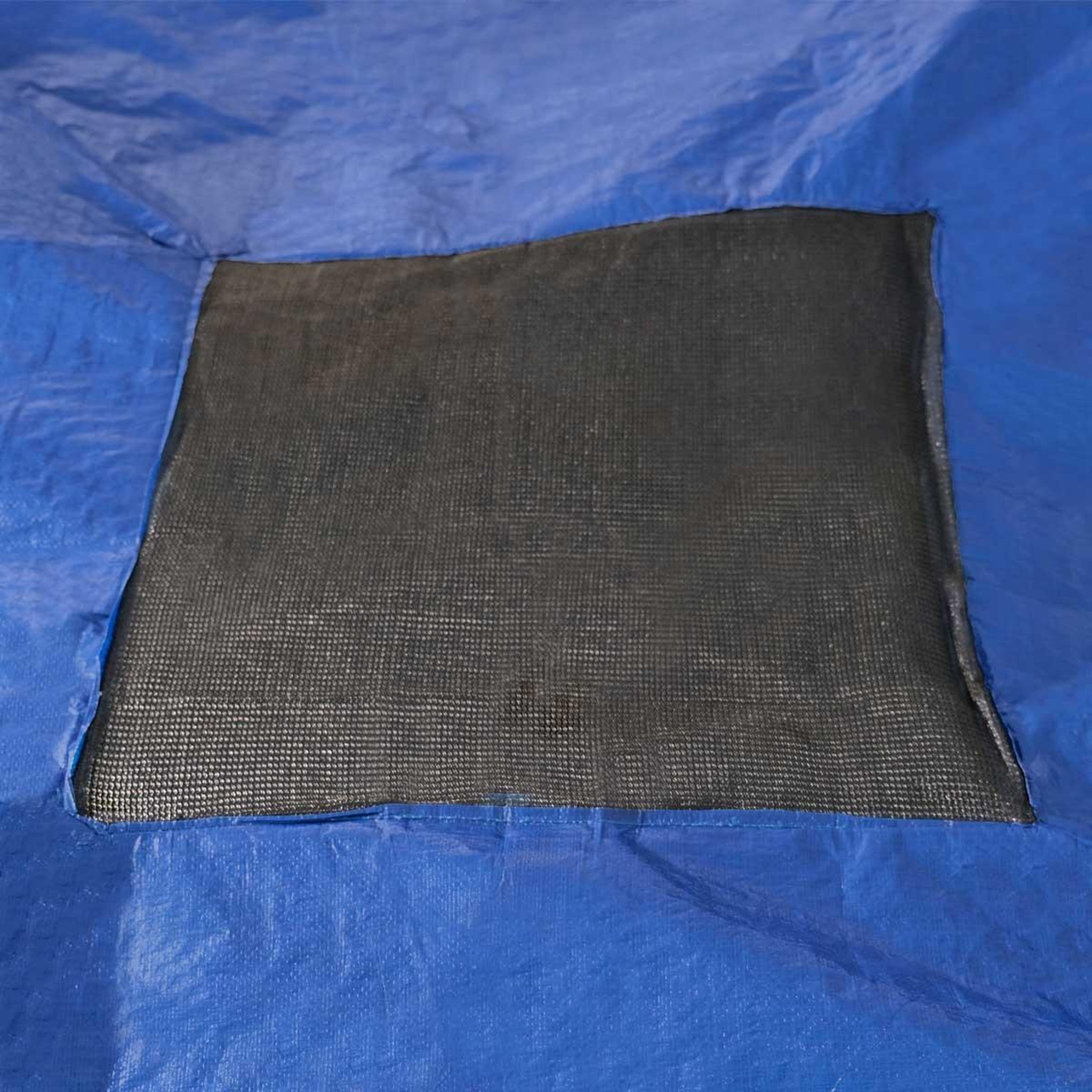 Voir la diapositive 5 : Tecplast Bache piscine ronde  620 cm pour piscine de 540 cm Bleue et verte Filet d'écoulement