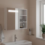 Voir la diapositive 1 : VIDAXL Armoire de salle de bain à miroir avec LED blanc 60x13x52 cm