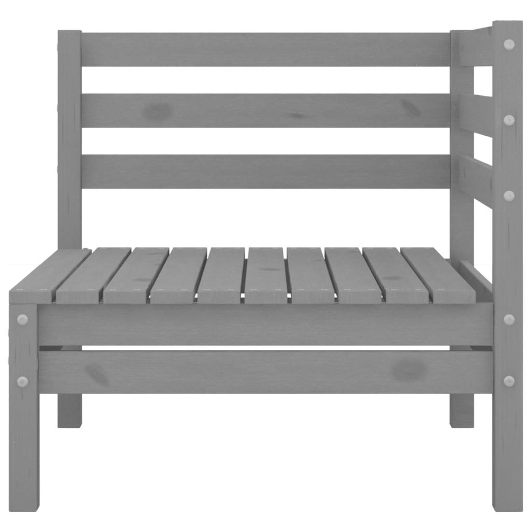 Voir la diapositive 4 : VIDAXL Salon de jardin 3 pcs gris bois de pin massif