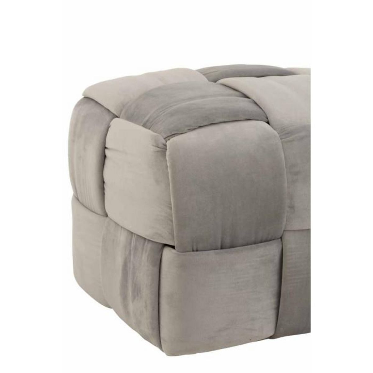 Paris Prix Pouf Design  3 Personnes  120cm Gris Clair