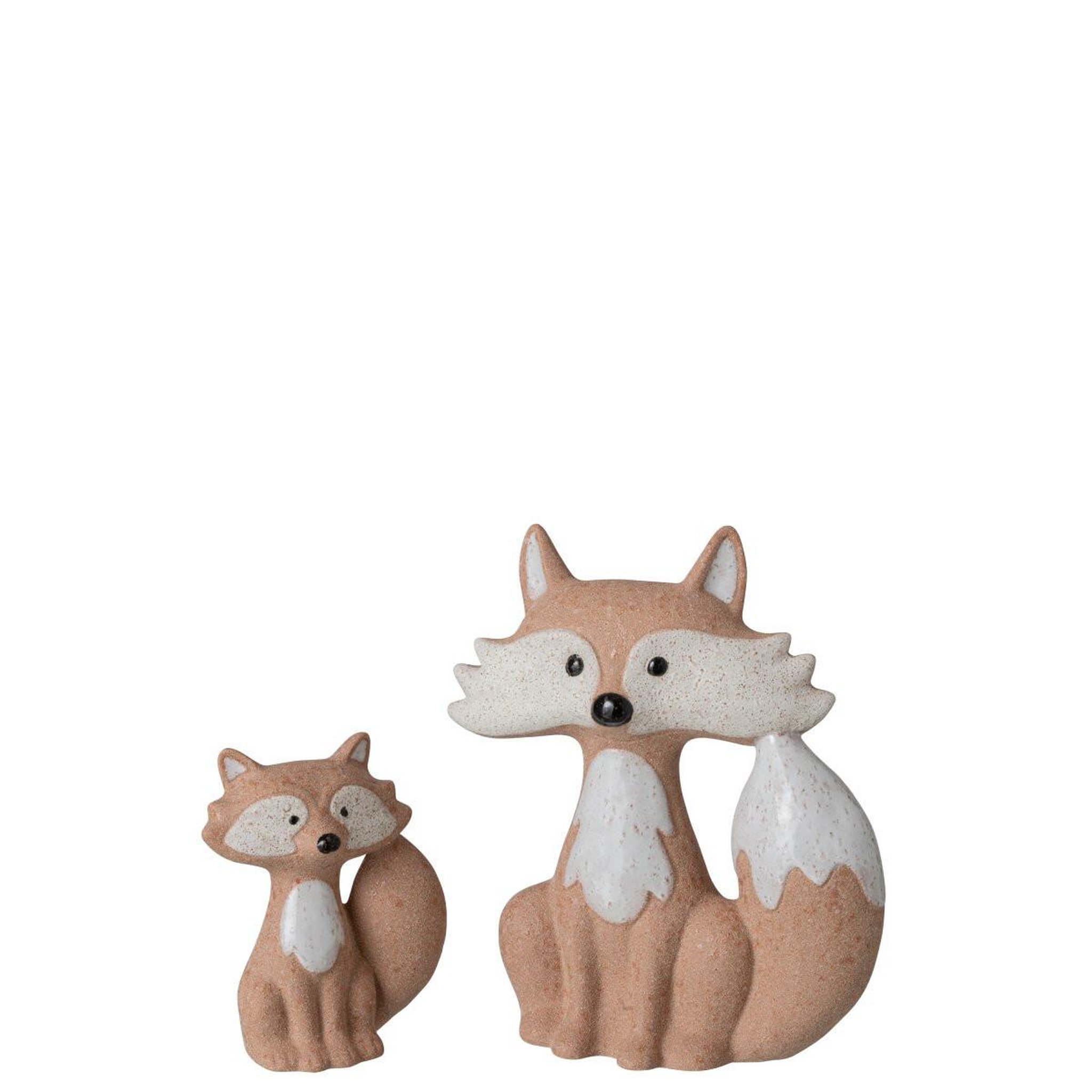 Voir la diapositive 4 : J-LINE Statuette déco renard  maël  34cm abricot