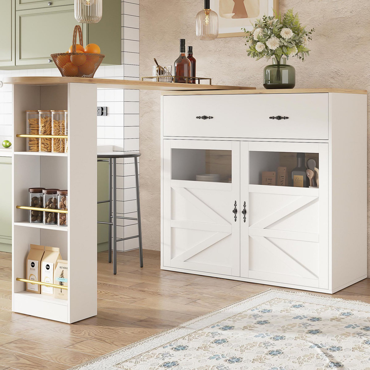 MERAX Table de bar rectangulaire