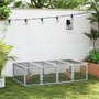 Voir la diapositive 2 : PAWHUT Clapier cage à lapins extérieur intérieur 2 portes supérieures 181L x 100l x 48H cm bois pin gris