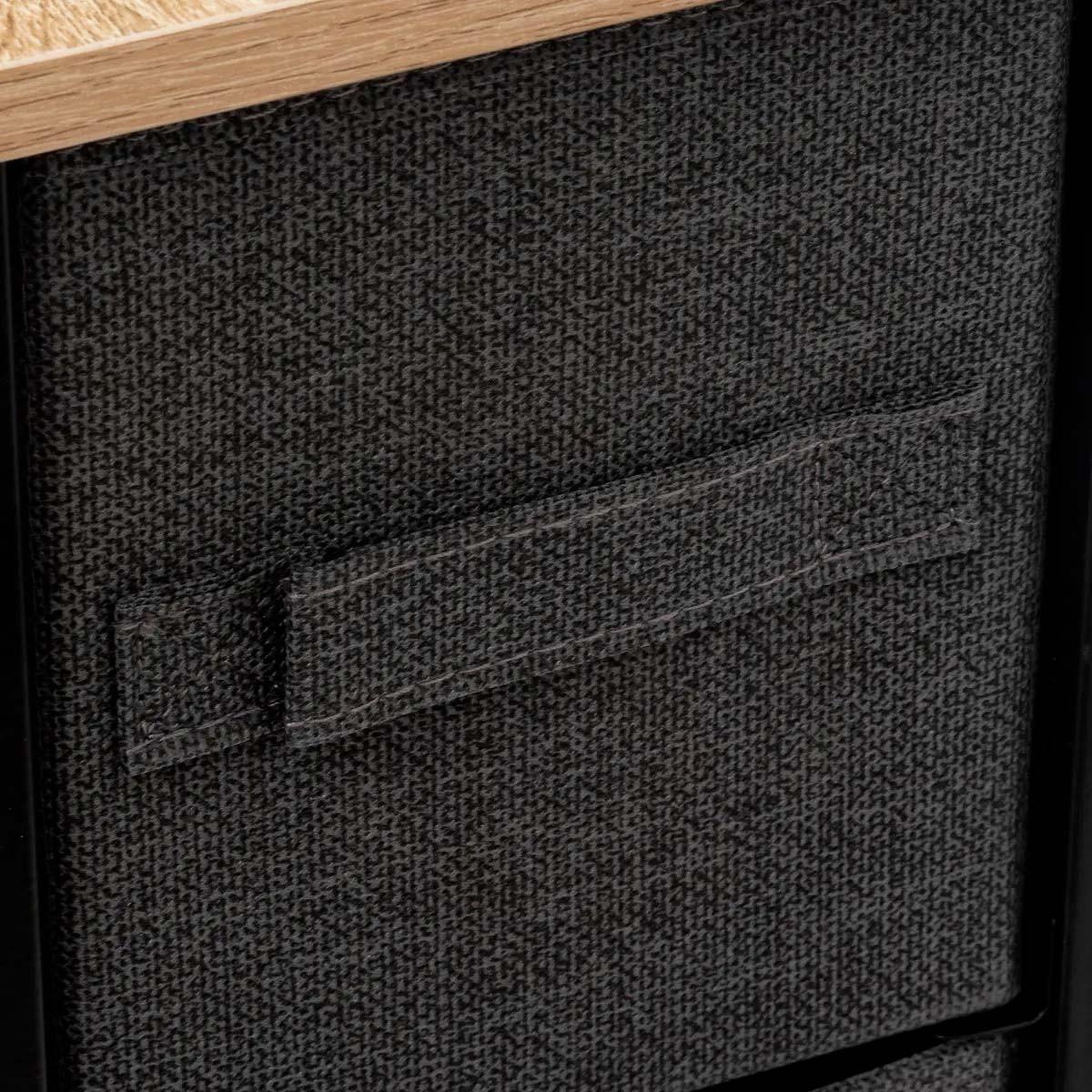 Voir la diapositive 3 : FIVE Meuble de rangement 4 tiroirs  tissa  75cm gris foncé