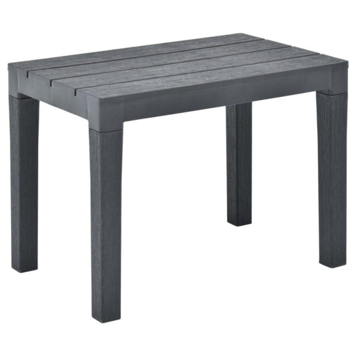 VIDAXL Table de jardin avec 2 bancs Plastique Anthracite