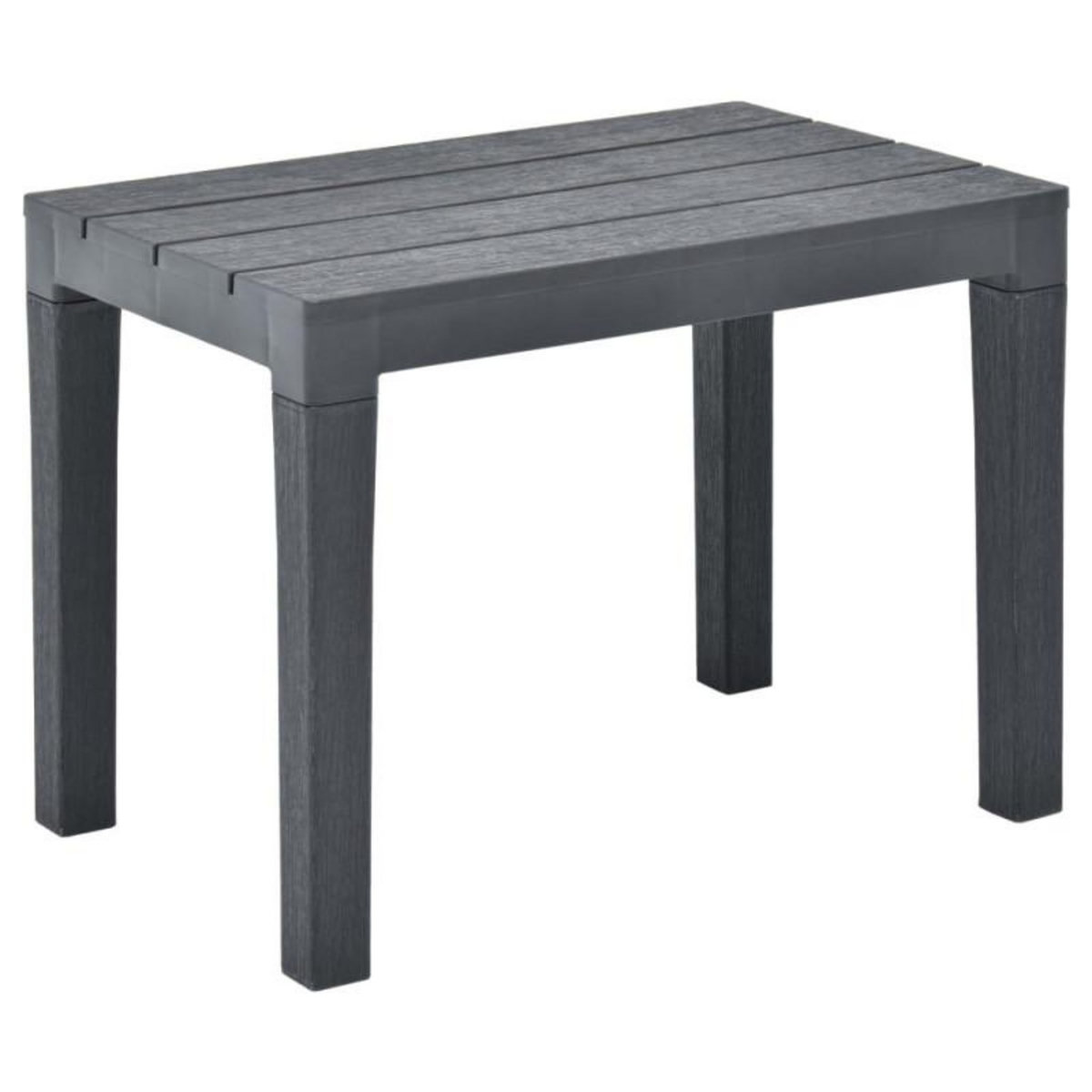 VIDAXL Table de jardin avec 2 bancs Plastique Anthracite