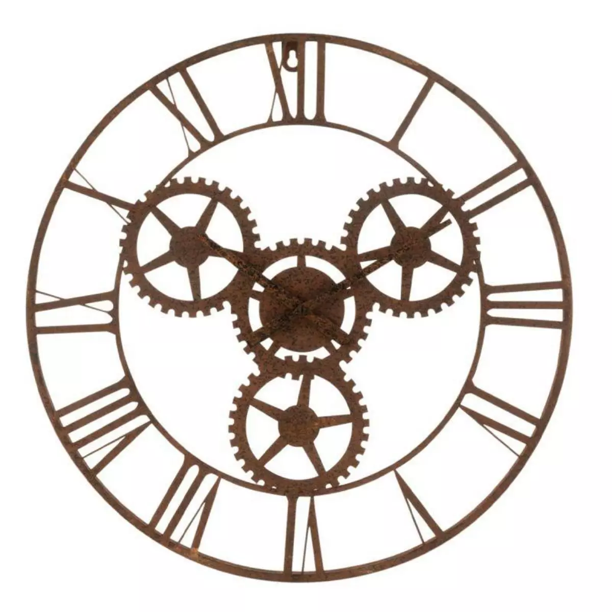 Paris Prix Horloge Murale Design  Roues  60cm Rouille