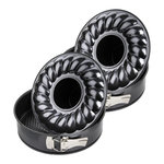 ZENKER Ensemble de 2 Moules à manqué et savarin double fond 28 cm Zenker Black Metallic