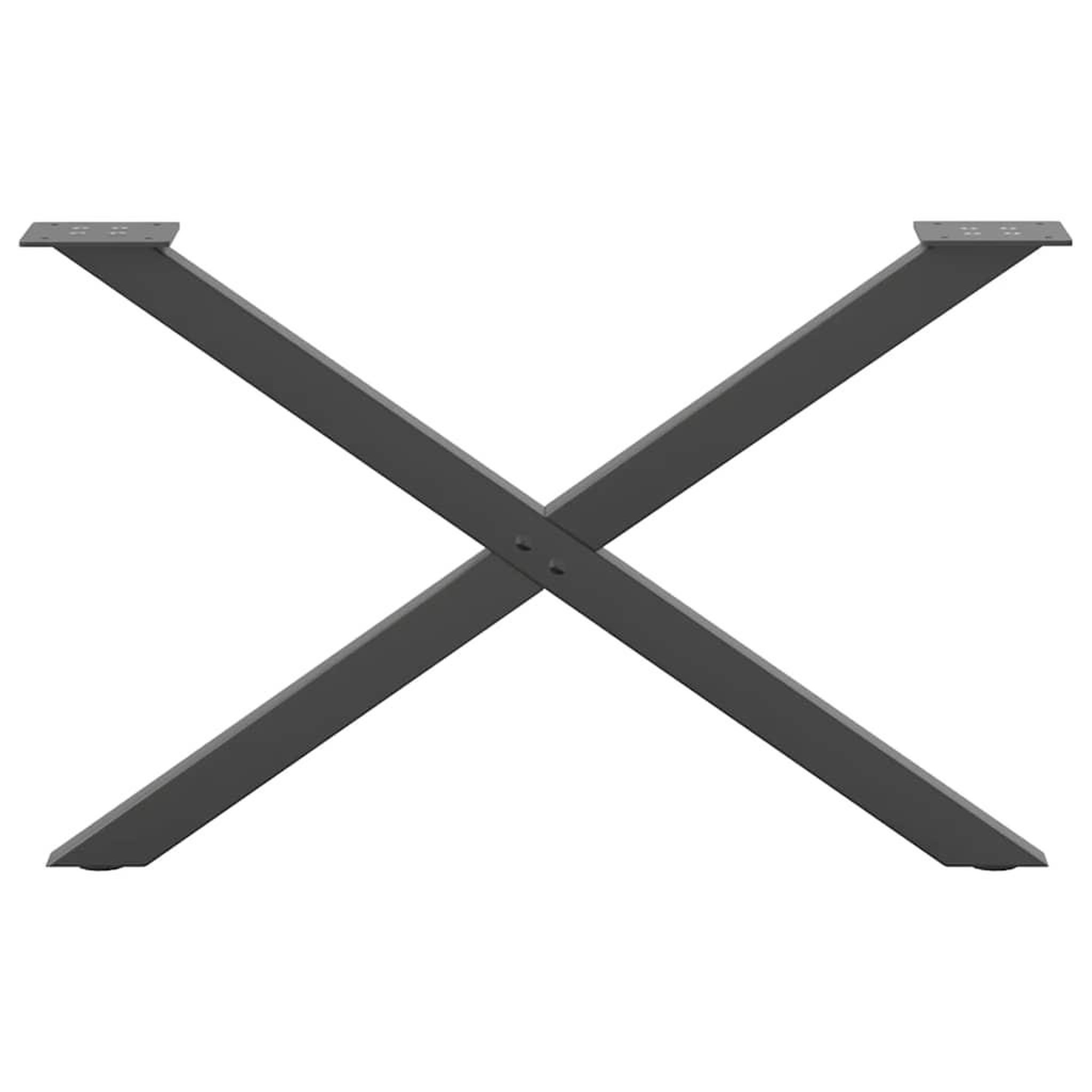 Voir la diapositive 4 : VIDAXL Pieds de table basse forme de X 2 pcs anthracite 70x(42-43) cm