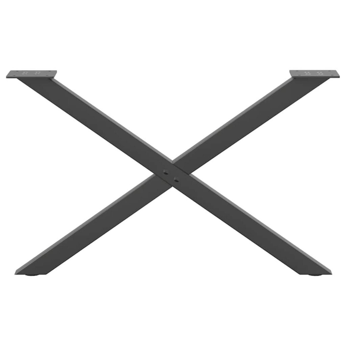 VIDAXL Pieds de table basse forme de X 2 pcs anthracite 70x(42-43) cm
