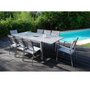 CREADOR Table de jardin extensible 160/240x100x75cm aluminium taupe VITTAL 