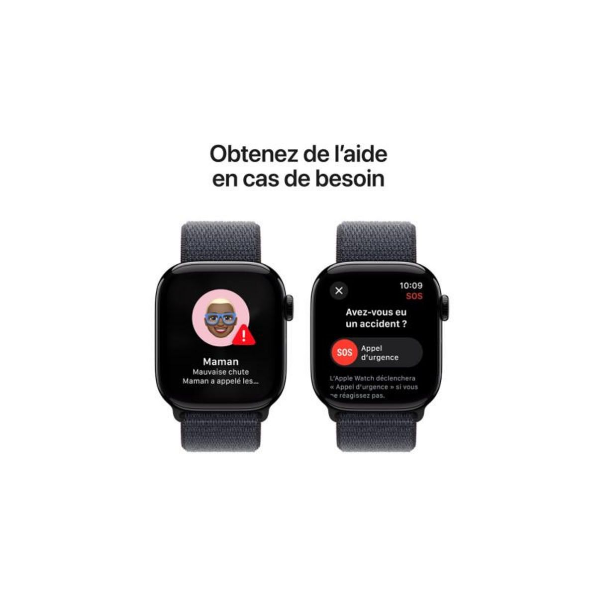 APPLE Montre connectée Serie 10 46mm Alu/Noir S/M