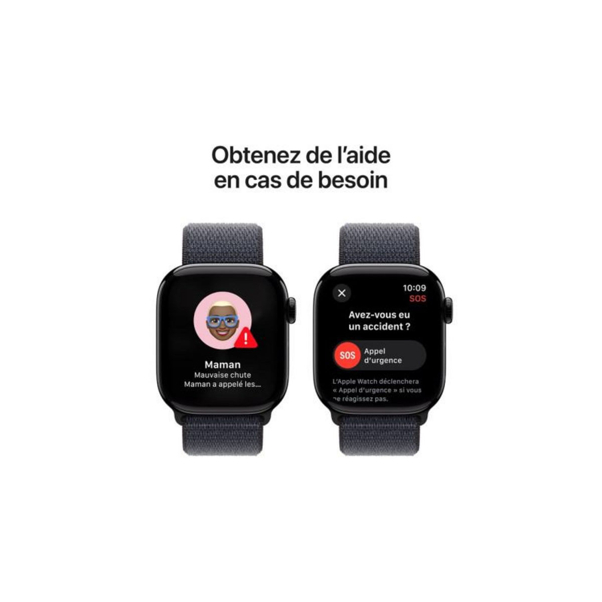 APPLE Montre connectée Serie 10 46mm Alu/Noir S/M