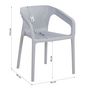 Voir la diapositive 2 : HomeStyle4U Ensemble salon de jardin Table et 2 chaises gris
